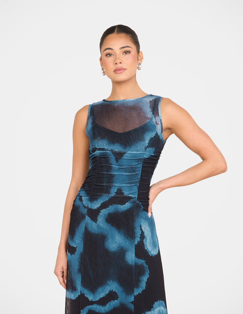 Raina Sheer Mesh Maxi Dress